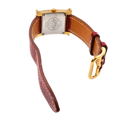 HERMES H Watch HH1 201 Quartz White Dial Ladies Watch