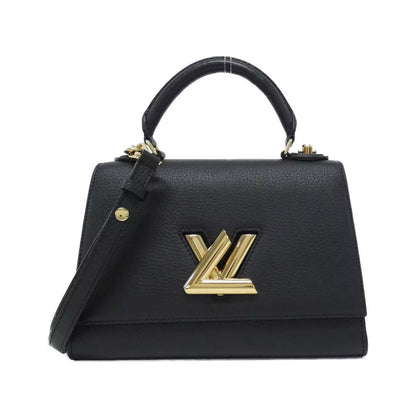 Authentic Louis Vuitton Twist One-Handle Bag in Black Taurillon Calf with Gold Hardware