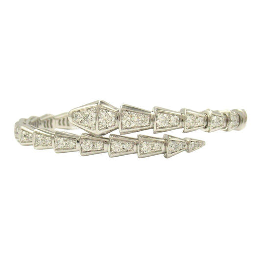BVLGARI Serpenti Viper Bracelet 351844 in 18K White Gold with Diamonds