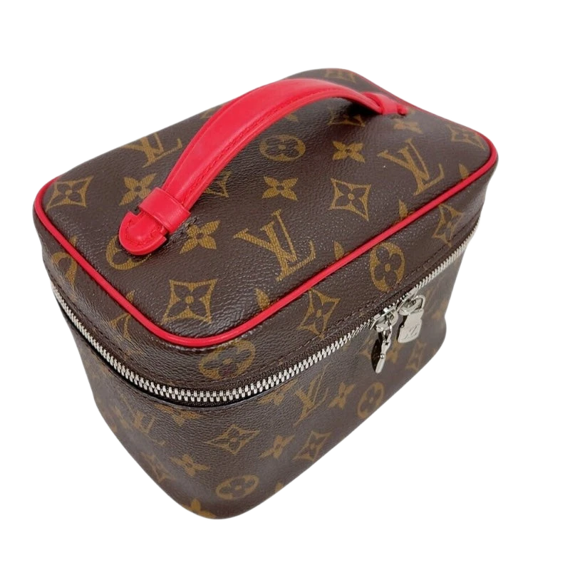 LOUIS VUITTON Nice Mini M46766 Brown Red Monogram Women's