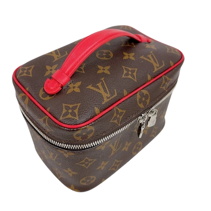 LOUIS VUITTON Nice Mini M46766 Brown Red Monogram Women's