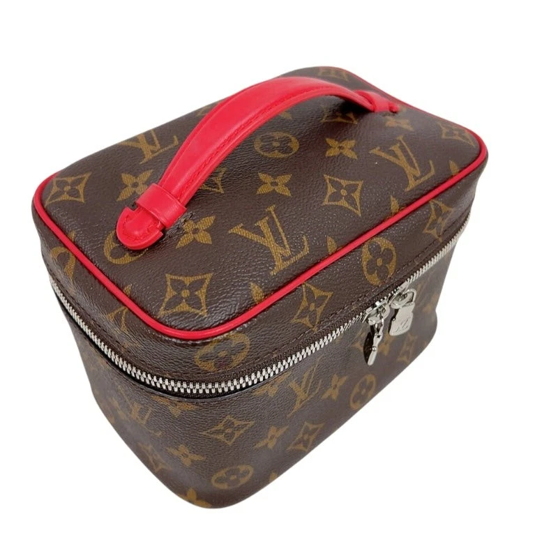 LOUIS VUITTON Nice Mini M46766 Brown Red Monogram Women's