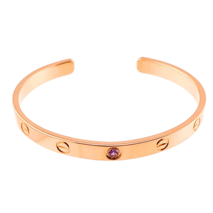 Cartier Love Bracelet Open Sapphire 18K Pink Gold 750 Size 18