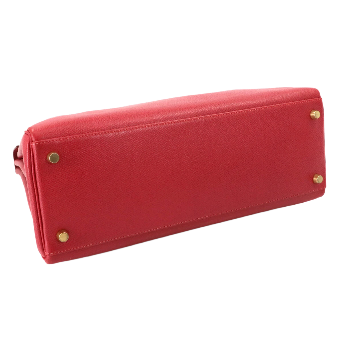HERMES Kelly 32 2-Way Hand Shoulder Bag Couchevel Epsom Rouge Vif Purse