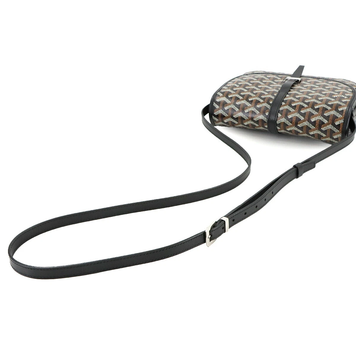 GOYARD Belvedere PM Shoulder Bag PVC Leather Black Purse
