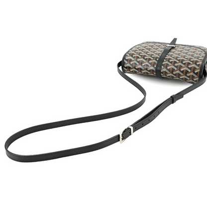 GOYARD Belvedere PM Shoulder Bag PVC Leather Black Purse