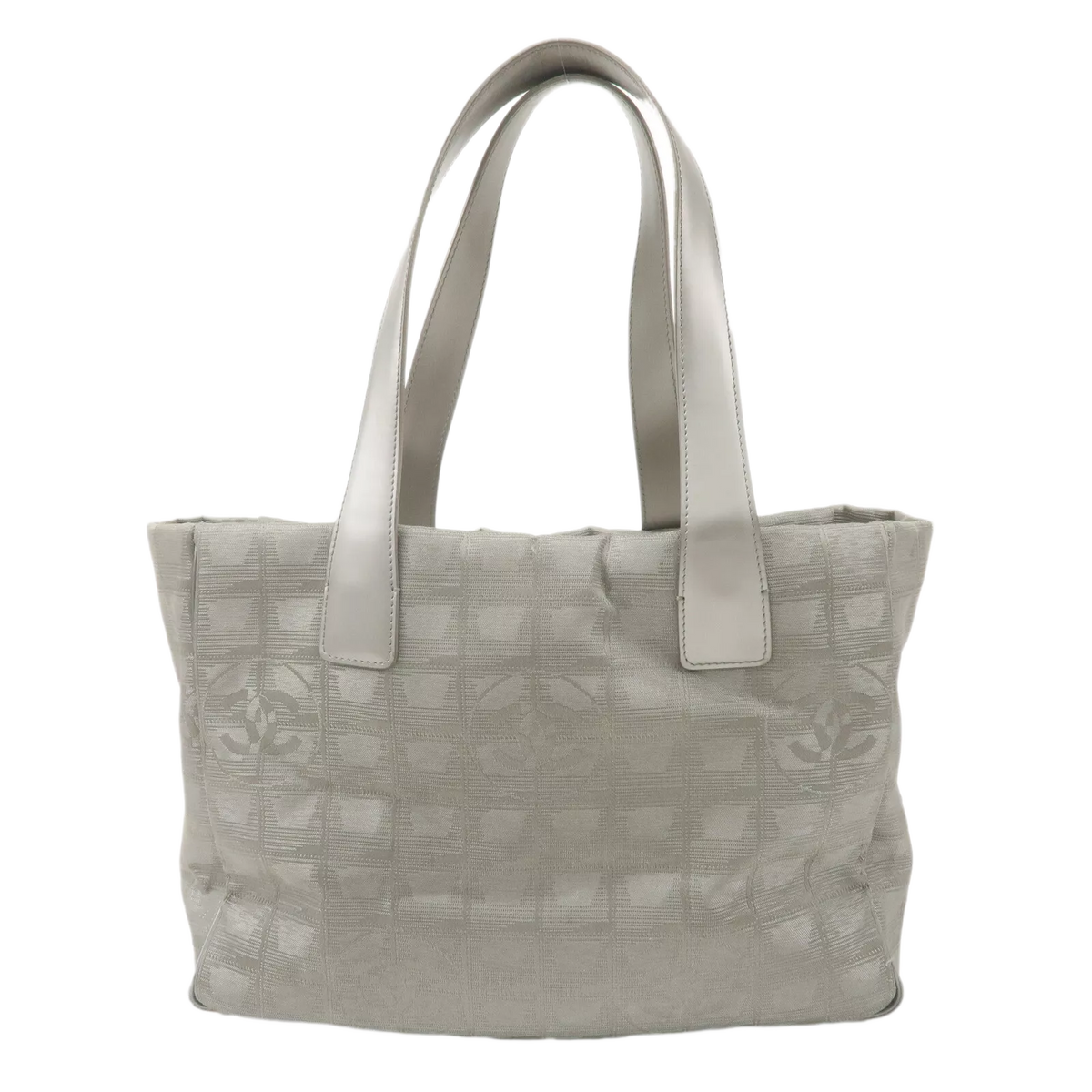 CHANEL New Travel Line Tote PM Tote Bag Jacquard Leather