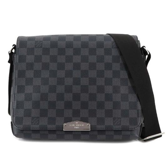 LOUIS VUITTON Damier Graphite District PM NV2 Shoulder Bag Black N40349