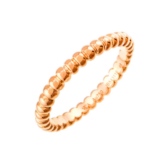 Van Cleef Arpels Perlee Ring Small 18K PG 750 Size 46 3.75(US)