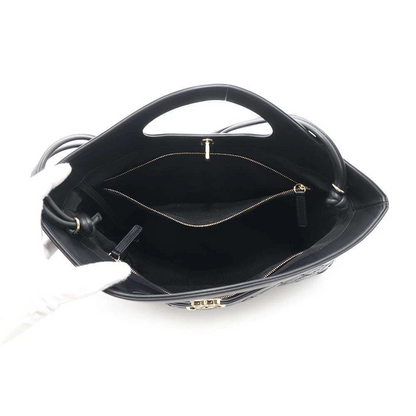 CHANEL CHANEL31 2-WAY Handbag Size Large Crumple Calf Leather Black