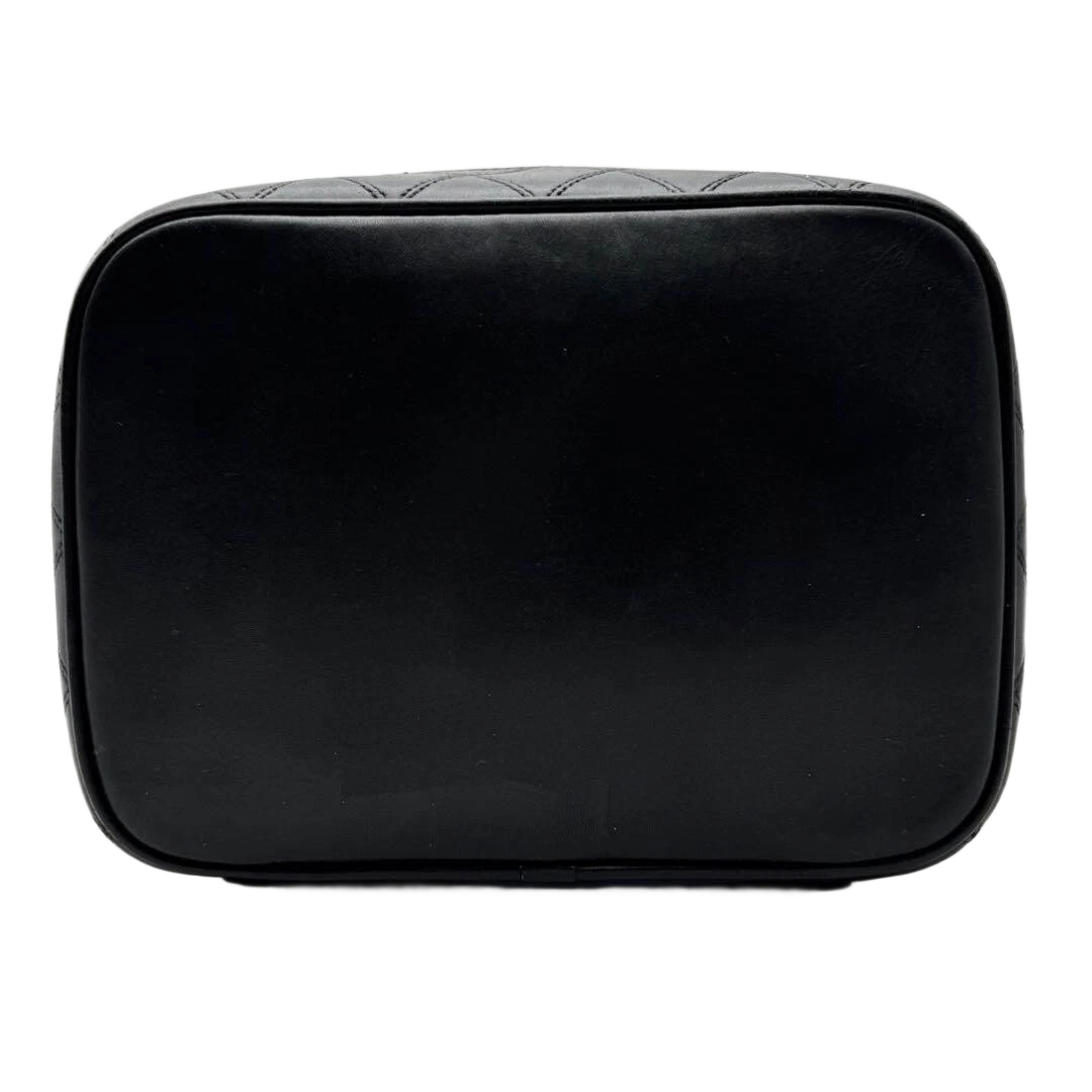 Chanel MATRASSE Vanity Bag Coco Mark Bicolore Lambskin Black Women’s