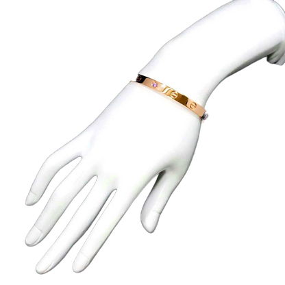 Cartier Love Bracelet Open Sapphire 18K Pink Gold 750 Size 18
