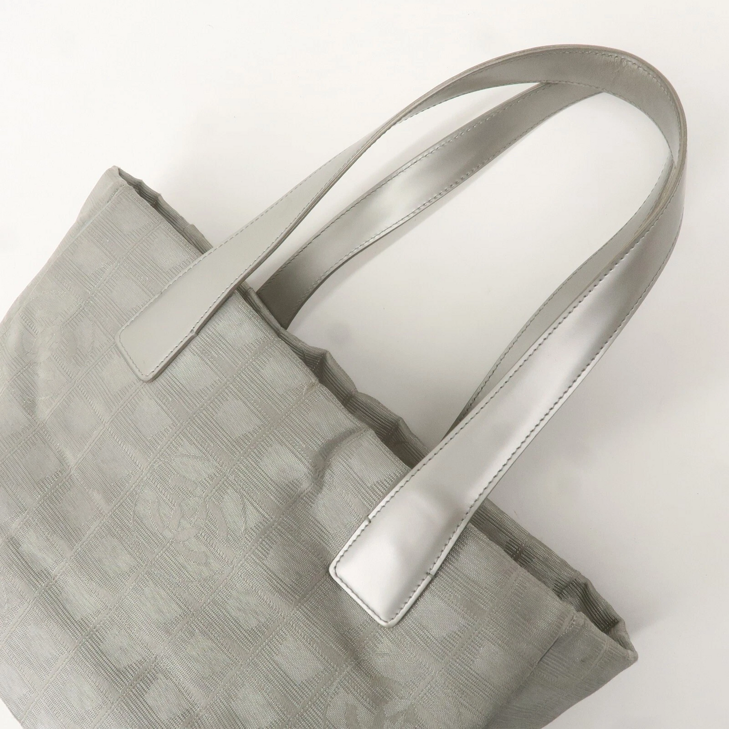 CHANEL New Travel Line Tote PM Tote Bag Jacquard Leather