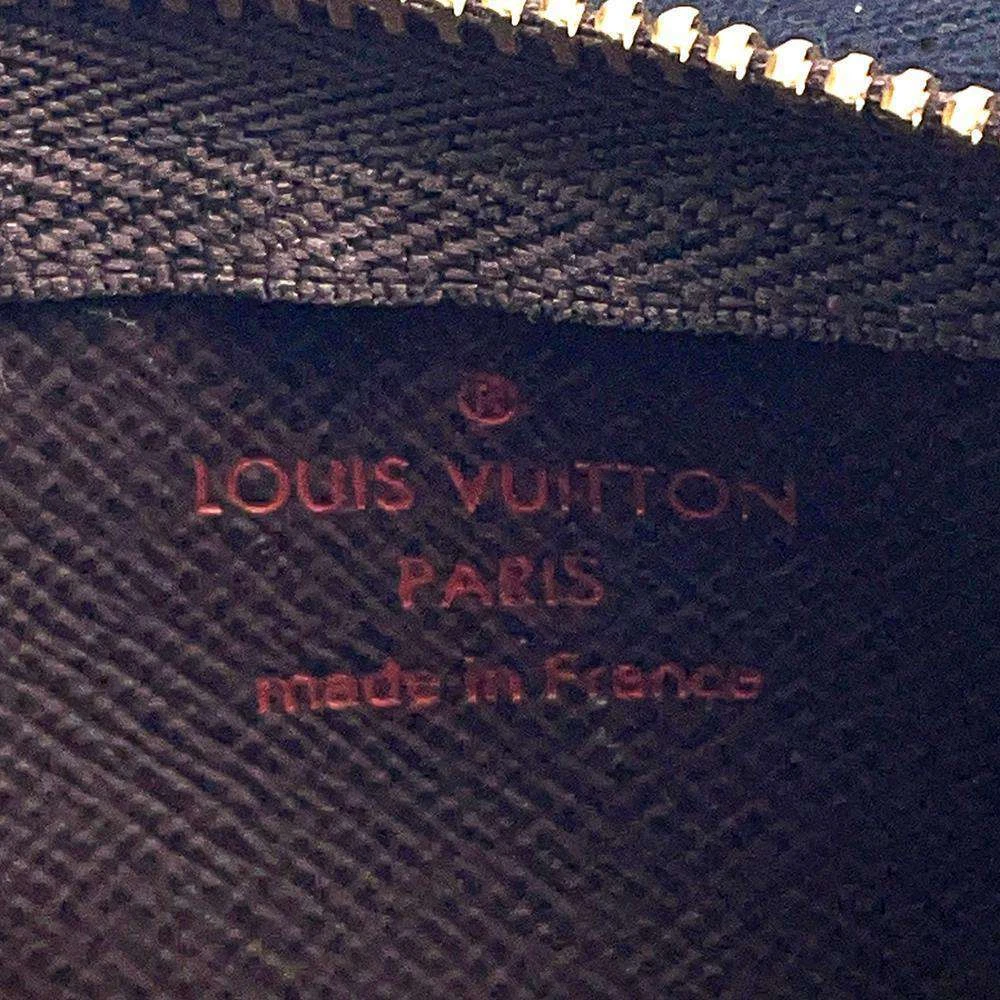 LOUIS VUITTON Pochette Cles Damier Ebene Canvas Brown