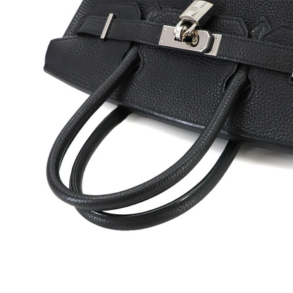 HERMES Birkin 30 Hand Bag Togo Leather Black Purse