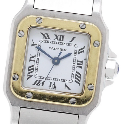 CARTIER Santos Galbee SM Godron Bracelet Automatic Ladies