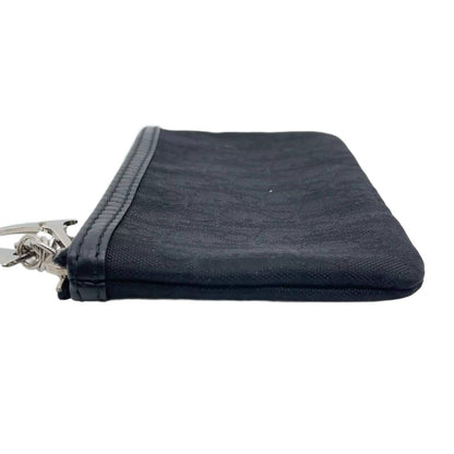 Christian Dior Trotter Nylon Black Logo Charm Coin Case