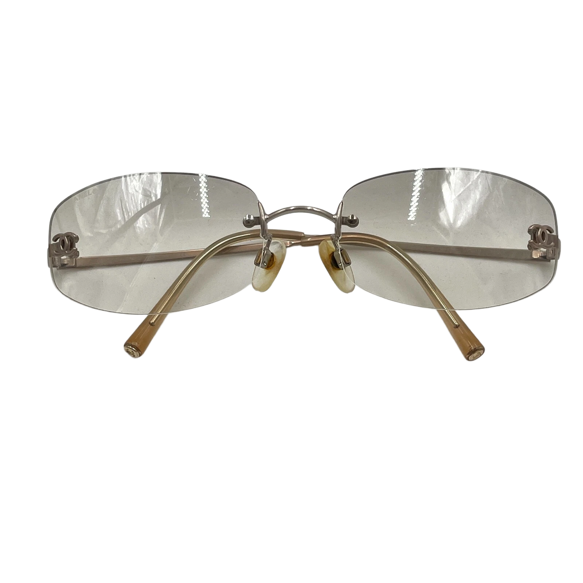 CHANEL Silver Sunglasses 57mm