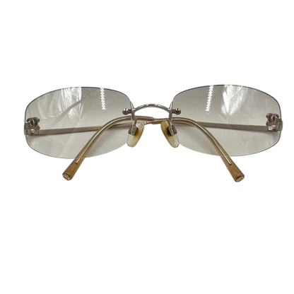 CHANEL Silver Sunglasses 57mm