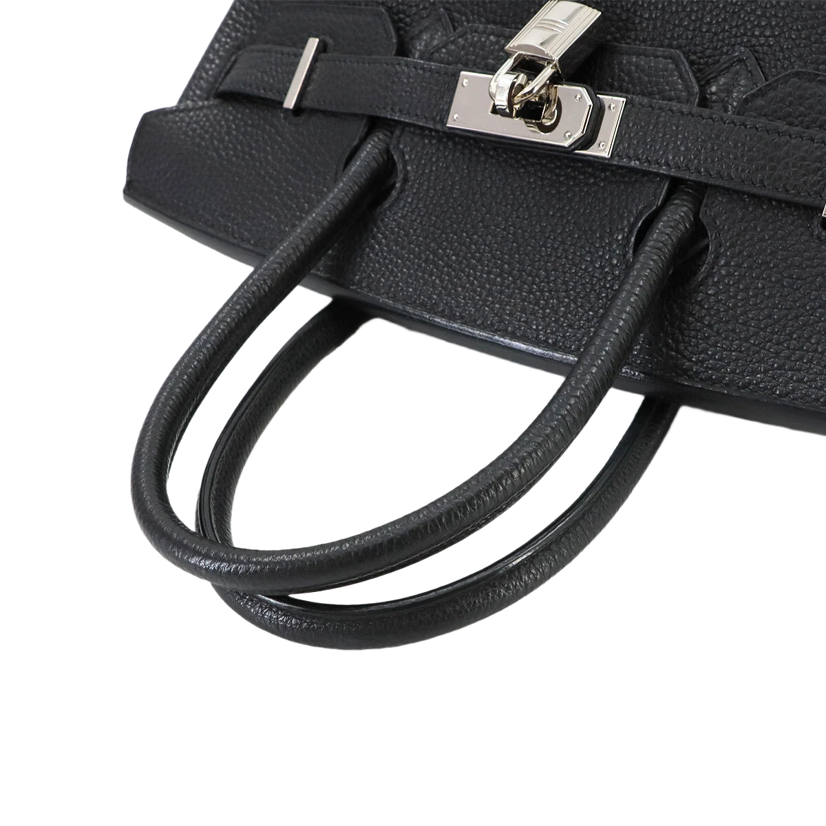 HERMES Birkin 30 Hand Bag Togo Leather Black Purse