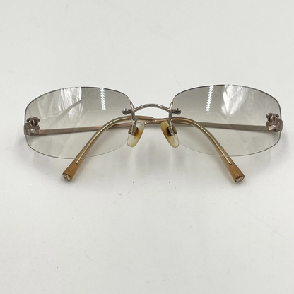 CHANEL Silver Sunglasses 57mm