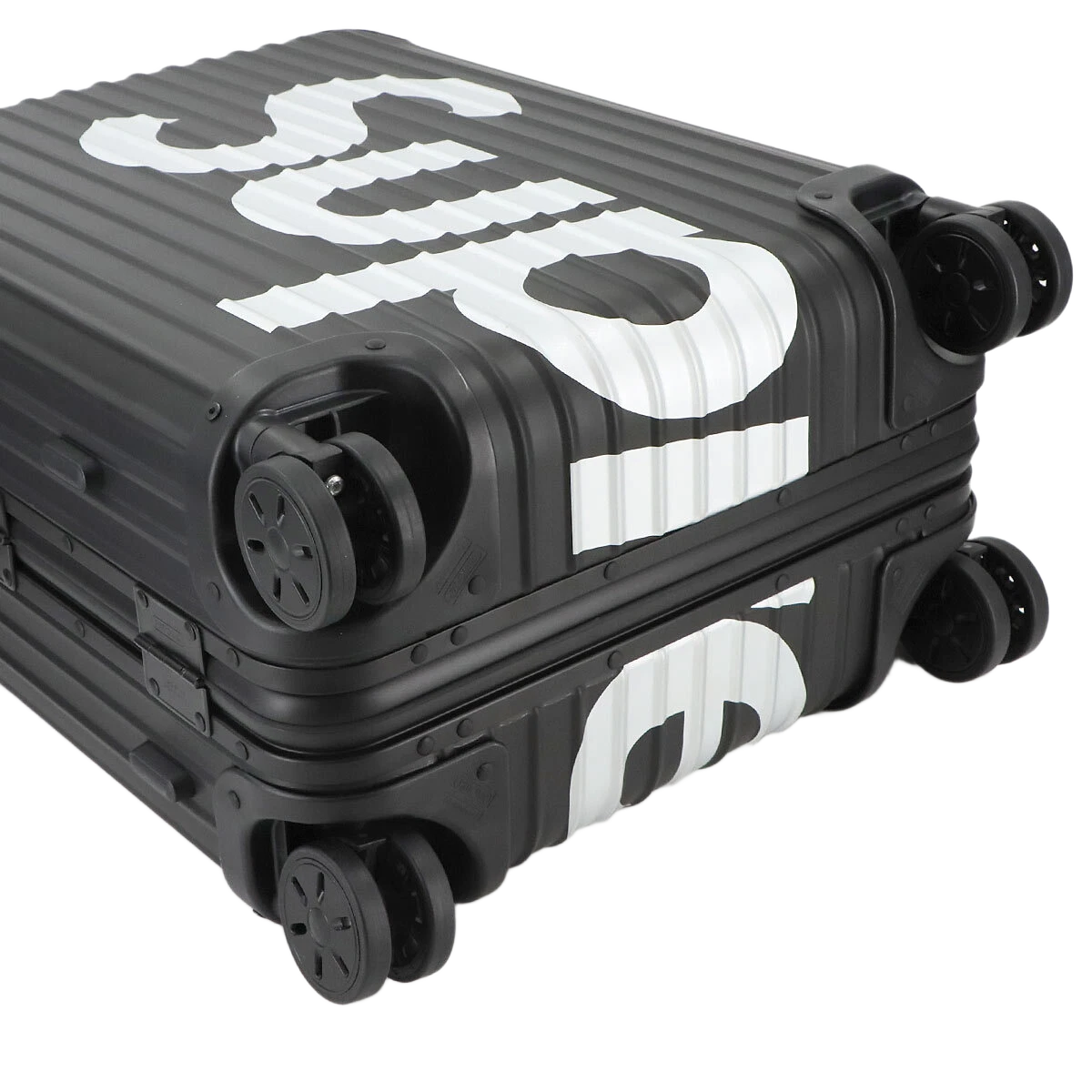 RIMOWA Supreme Topas Multi-wheel 45L Luggage Aluminum Alloy Black