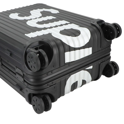 RIMOWA Supreme Topas Multi-wheel 45L Luggage Aluminum Alloy Black