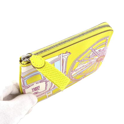 HERMES Carres Pocket Mini Pouch Swift Lime