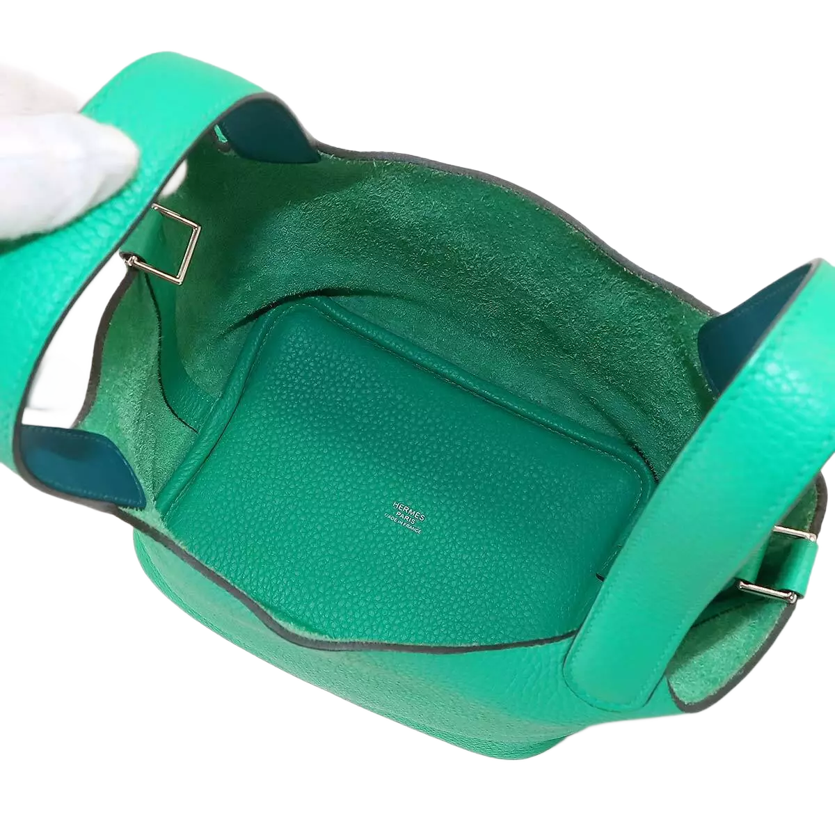 HERMES Picotin Lock Eclat PM Hand Bag Taurillon Clemence Menthe