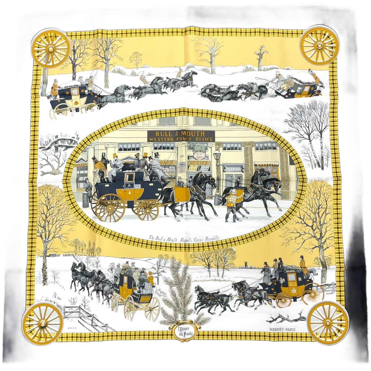 Hermes Carré 90 Bull & Mouth Regents Circus Piccadilly Scarf