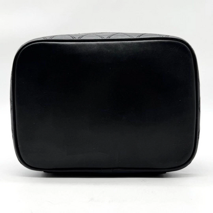 Chanel MATRASSE Vanity Bag Coco Mark Bicolore Lambskin Black Women’s