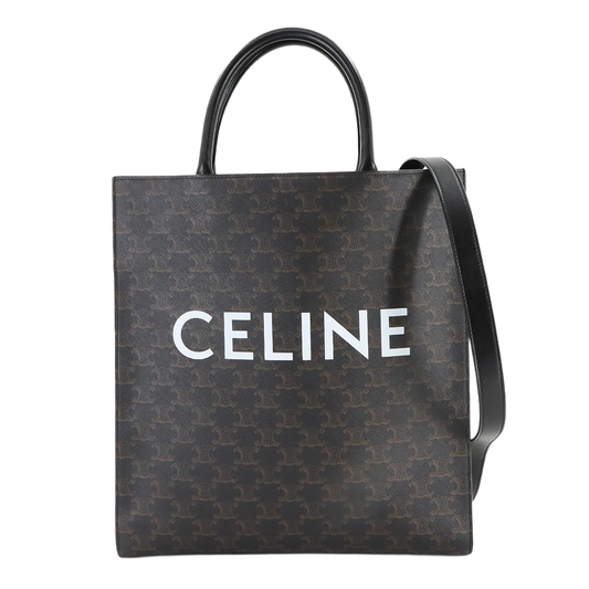 CELINE Triomphe Medium Vertical Cabas 2-way Tote Shoulder Bag