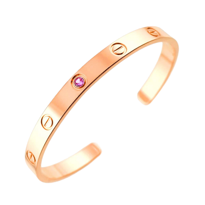 Cartier Love Bracelet Open Sapphire 18K Pink Gold 750 Size 18
