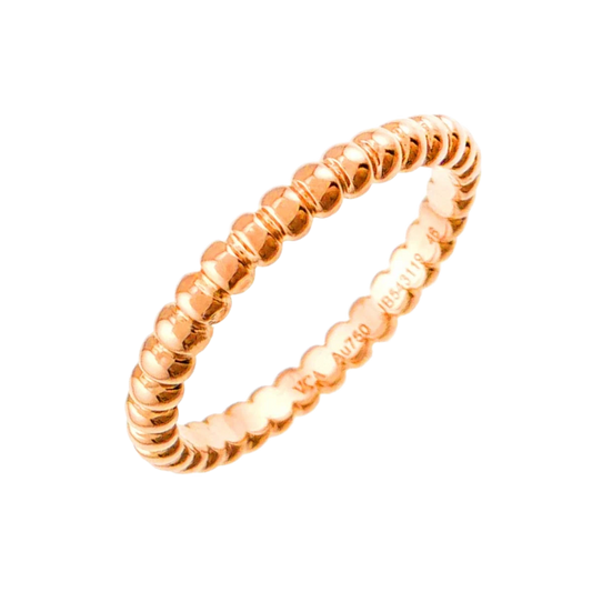 Van Cleef Arpels Perlee Ring Small 18K PG 750 Size 46 3.75(US)