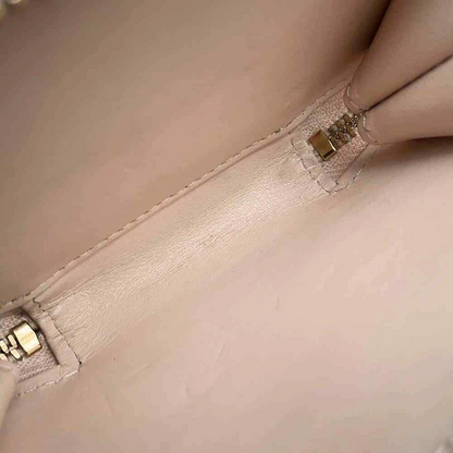 CHANEL Matelasse 2WAY Chain Vanity Bag Calfskin Beige