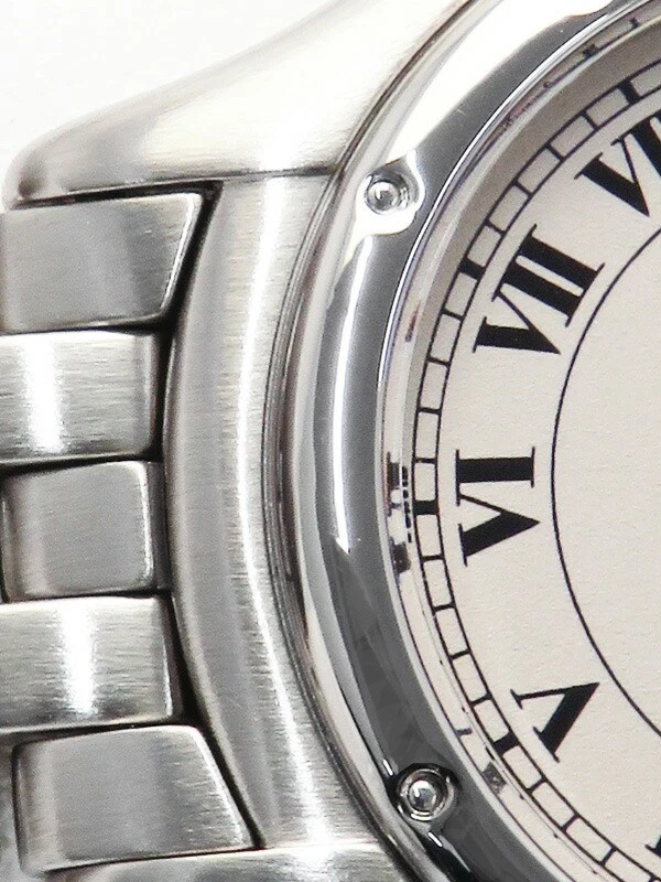 Cartier PANTHERE Cougar SM Quartz Watch Women White Steel Used 3M Warranty