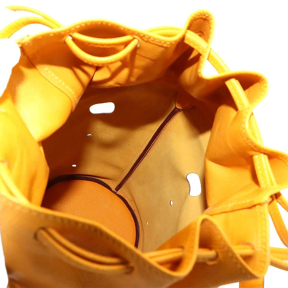 HERMES Mangeoire MM Hand Shoulder Bag Epsom Jaune Purse