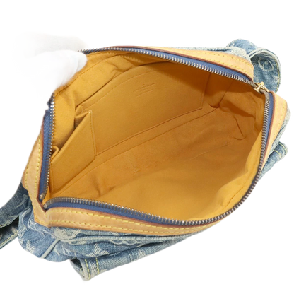 LOUIS VUITTON Monogram Denim Bum Bag Waist Pouch Canvas Blue