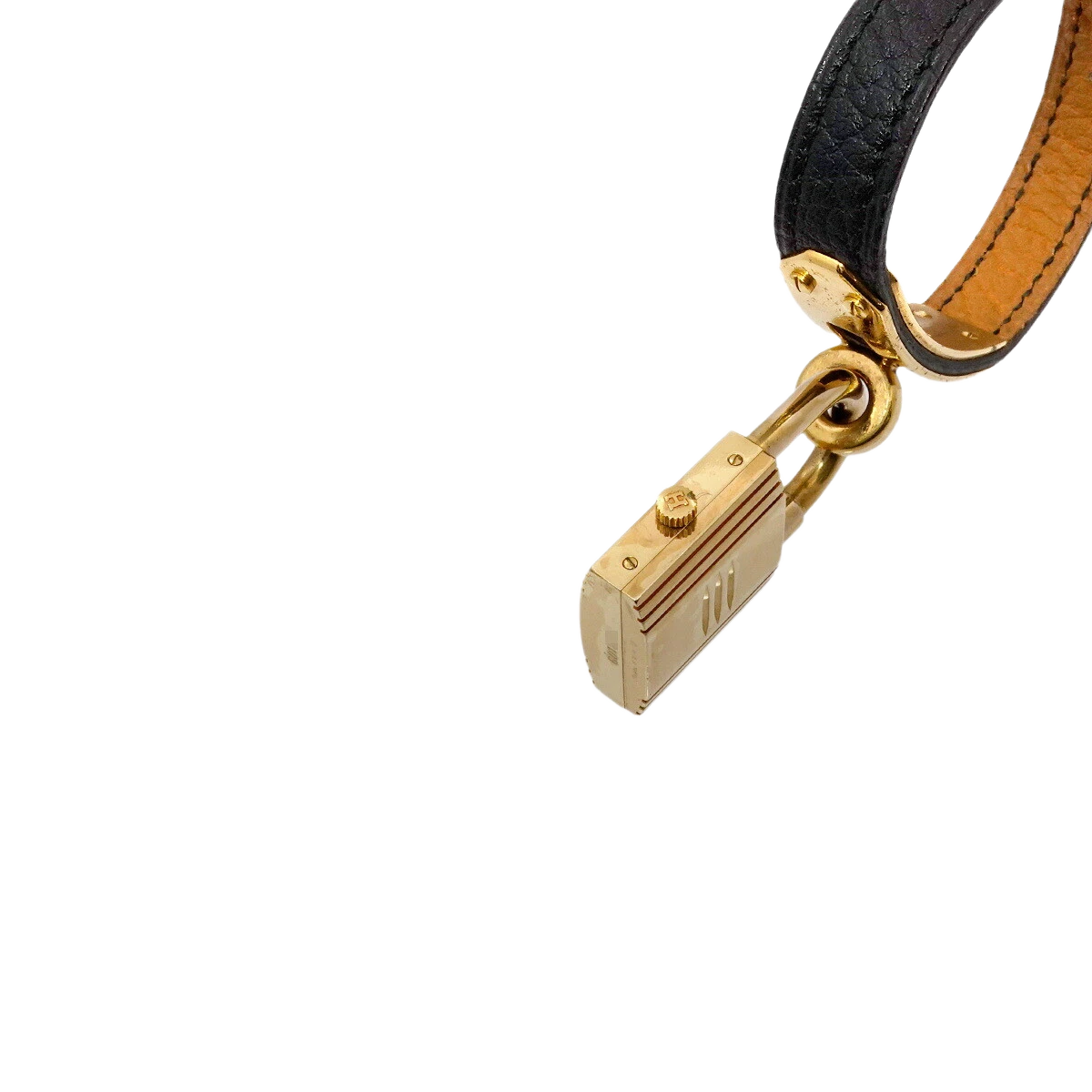 HERMES KELLY Watch Quartz Black Dial Leather Ladies Watch