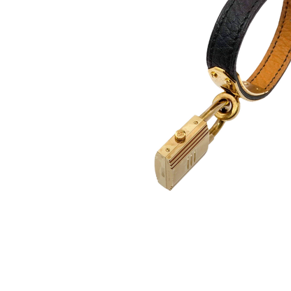HERMES KELLY Watch Quartz Black Dial Leather Ladies Watch