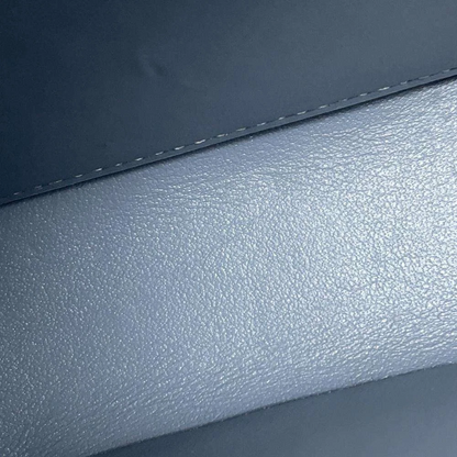 CELINE Triomphe Claude Shoulder Bag Size Mini Shiny Calf Leather Blue Gray