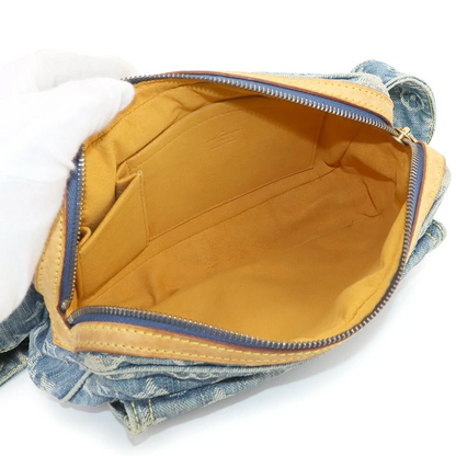 LOUIS VUITTON Monogram Denim Bum Bag Waist Pouch Canvas Blue