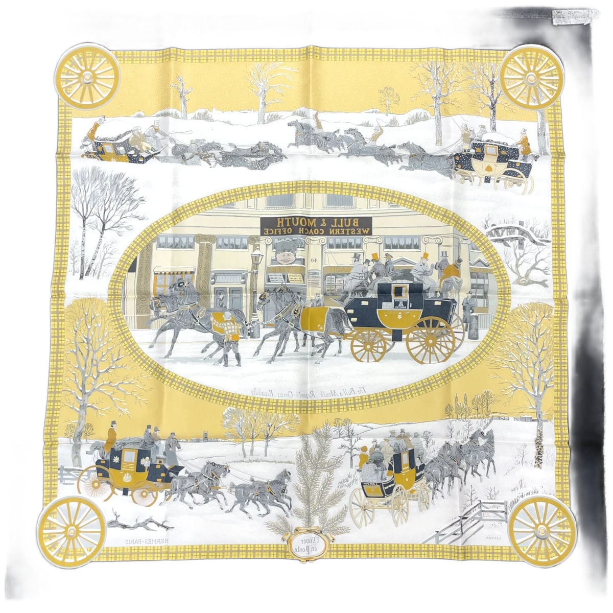 Hermes Carré 90 Bull & Mouth Regents Circus Piccadilly Scarf