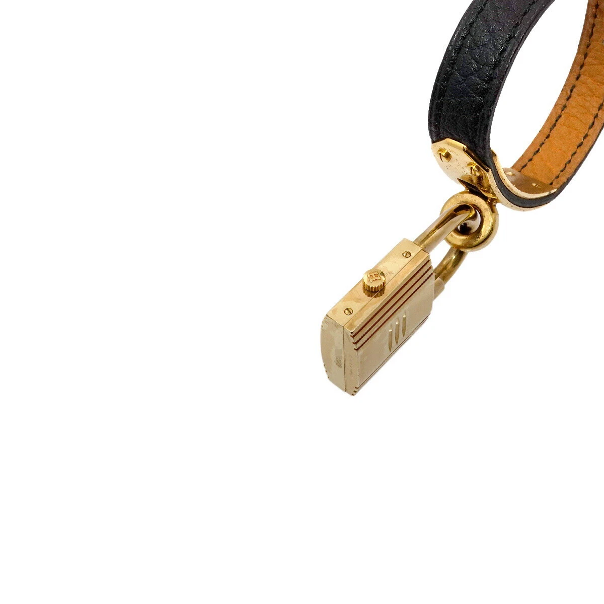 HERMES KELLY Watch Quartz Black Dial Leather Ladies Watch