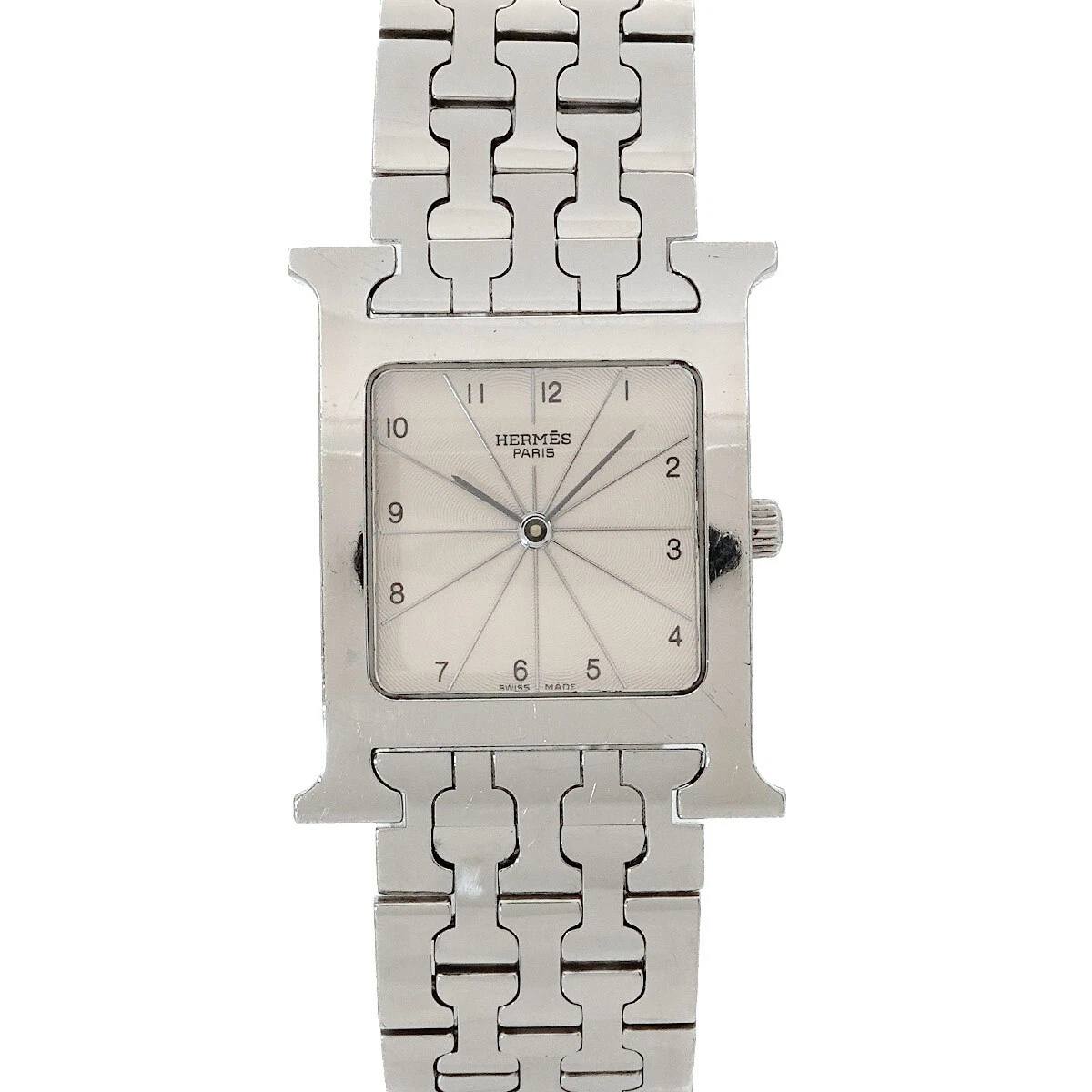 HERMES H Watch HH1.510 Quartz Silver Dial Mens Watch