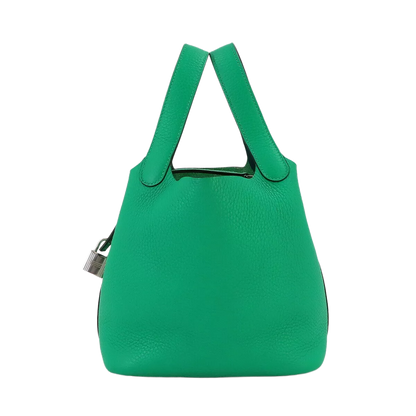 HERMES Picotin Lock Eclat PM Hand Bag Taurillon Clemence Menthe