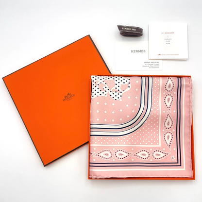 Hermès Carré 55 Brides de Gala Scarf in Pink x Multicolor Silk