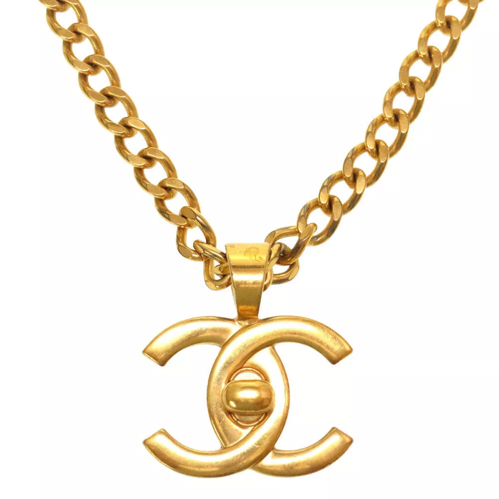 CHANEL Turn Lock Cocomark Necklace