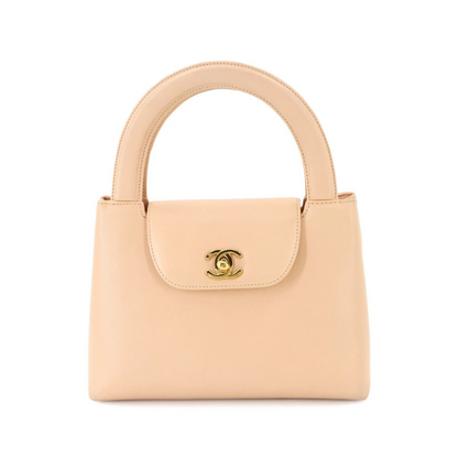 Chanel Vintage Handbag in Beige Leather