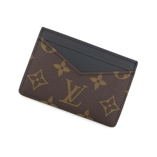 LOUIS VUITTON Card Case Neo Porto Carte Monogram Macassar Canvas Noir